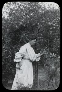 Amy Campbell with Wattle